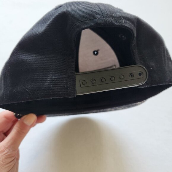 KB Ethos USA BMX Black White Snapback Hat Splatter Brim Outdoors Sporty Unisex - Picture 5 of 7